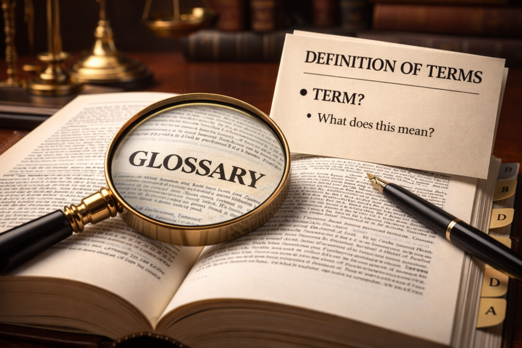 glossary rules that move the world
