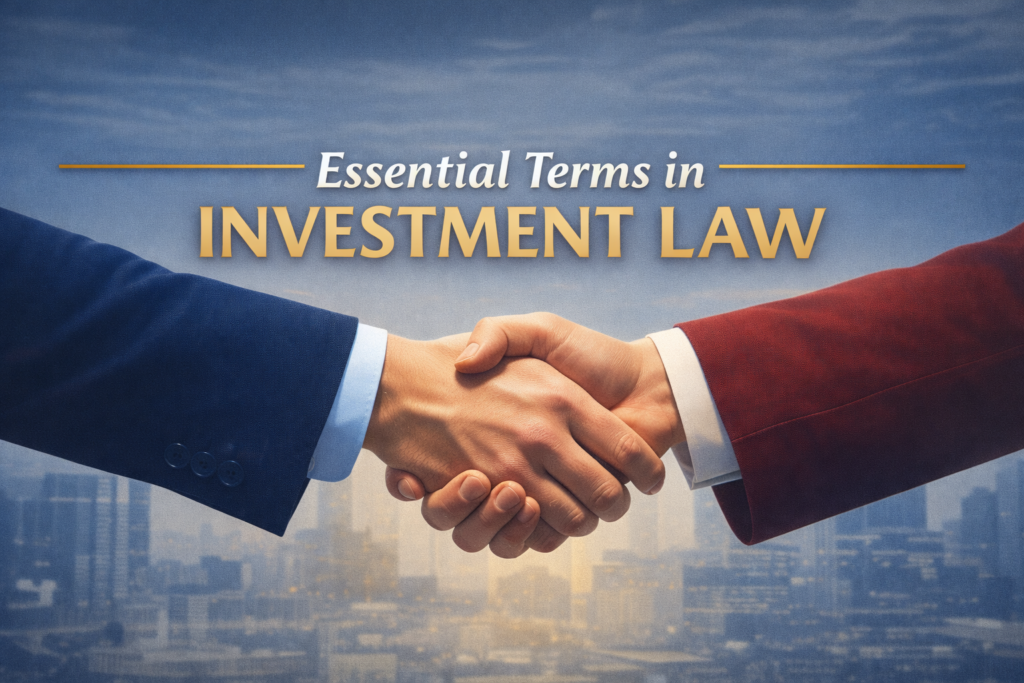 investment law glossary